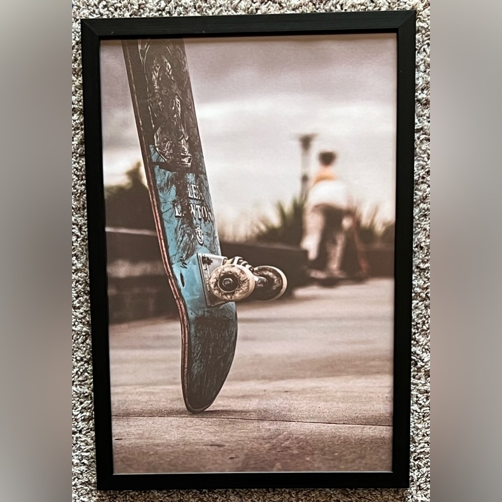 Skateboard Poster - 12 x 18 - Framed - Wall Art